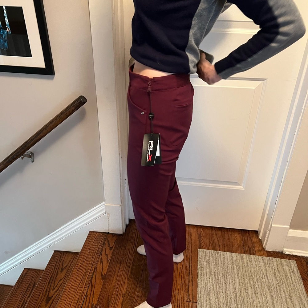 Ralph Lauren Burgundy Straight Leg Pants
